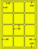 1,000 Fluorescent Yellow Laser Only sheets with Permanent adhesive