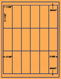 1,000 Fluorescent Orange Laser Only sheets wtih Permanent adhesive