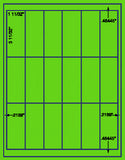 1,000 Fluorescent Green Laser Only sheets with Permanent adhesive