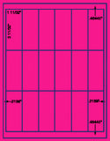 US3046-3 11/32x1 11/32-18 up on a 8 1/2" x 11" label sheet.