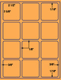 1,000 Fluorescent Orange Laser Only sheets wtih Permanent adhesive