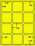 1,000 Fluorescent Yellow Laser Only sheets with Permanent adhesive