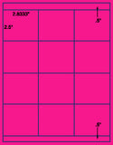 1,000 Fluorescent Pink Laser Only sheets with Permanent adhesive