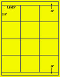 1,000 Fluorescent Yellow Laser Only sheets with Permanent adhesive