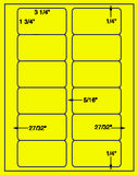 1,000 Fluorescent Yellow Laser Only sheets with Permanent adhesive