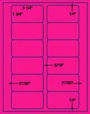 US3081-3 1/4''x1 3/4''-12 up on a 8 1/2" x 11" label sheet.
