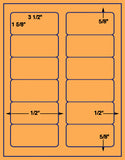 1,000 Fluorescent Orange Laser Only sheets wtih Permanent adhesive