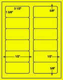 1,000 Fluorescent Yellow Laser Only sheets with Permanent adhesive