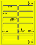 1,000 Fluorescent Yellow Laser Only sheets with Permanent adhesive
