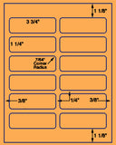 1,000 Fluorescent Orange Laser Only sheets wtih Permanent adhesive