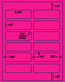 1,000 Fluorescent Pink Laser Only sheets with Permanent adhesive