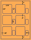 1,000 Fluorescent Orange Laser Only sheets wtih Permanent adhesive