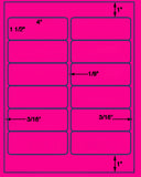 1,000 Fluorescent Pink Laser Only sheets with Permanent adhesive