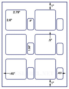 US3104-2.79''x2.6"-12 up on a 8 1/2" x 11" label sheet.