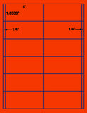 US3119-4''x1.833''-12 up on a 8 1/2" x 11" label sheet.