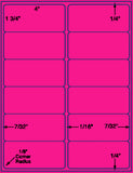 1,000 Fluorescent Pink Laser Only sheets with Permanent adhesive