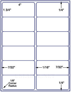 US3120-4''x1 3/4''-12 up on a 8 1/2" x 11" label sheet.