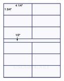 US3121-4 1/4''x1 3/4''-12 up on a 8 1/2" x 11" label sheet.