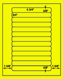 1,000 Fluorescent Yellow Laser Only sheets with Permanent adhesive
