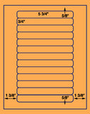 1,000 Fluorescent Orange Laser Only sheets with Permanent adhesive