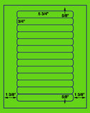 1,000 Fluorescent Green Laser Only sheets with Permanent adhesive