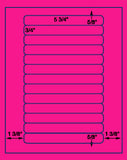 1,000 Fluorescent Pink Laser Only sheets with Permanent adhesive