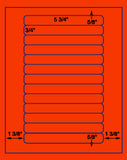 US3130-5 3/4''x3/4''-13 up on a 8 1/2" x 11" label sheet.