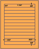 1,000 Fluorescent Orange Laser Only sheets wtih Permanent adhesive