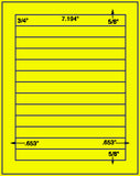 1,000 Fluorescent Yellow Laser Only sheets with Permanent adhesive