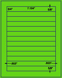 1,000 Fluorescent Green Laser Only sheets with Permanent adhesive