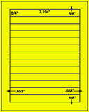 US3131-7.194''x3/4''-13 up on a 8 1/2" x 11" label sheet.