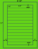 US3133-6.5''x.75''-13 up on a 8 1/2" x 11" label sheet.