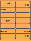 1,000 Fluorescent Orange Laser Only sheets wtih Permanent adhesive