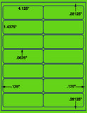 1,000 Fluorescent Green Laser Only sheets with Permanent adhesive