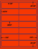 1,000 Fluorescent Red Laser Only sheets with Permanent adhesive
