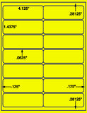 1,000 Fluorescent Yellow Laser Only sheets with Permanent adhesive