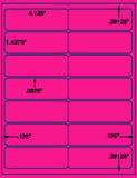 1,000 Fluorescent Pink Laser Only sheets with Permanent adhesive