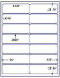 US3140-4 1/8''x1 7/16''-14 up on a 8 1/2" x 11" label sheet.