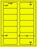 1,000 Fluorescent Yellow Laser Only sheets with Permanent adhesive