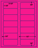 1,000 Fluorescent Pink Laser Only sheets with Permanent adhesive