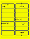 1,000 Fluorescent Yellow Laser Only sheets with Permanent adhesive