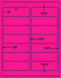 1,000 Fluorescent Pink Laser Only sheets with Permanent adhesive