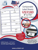 US3180-4''x1 1/3'' # 5162 on a 8 1/2"x11" label sheet.