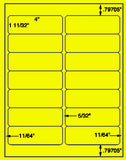 1,000 Fluorescent Yellow Laser Only sheets with Permanent adhesive