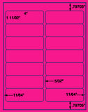 1,000 Fluorescent Pink Laser Only sheets with Permanent adhesive