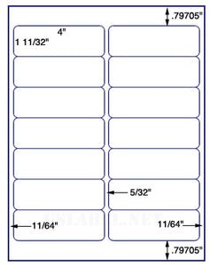 US3185-4'' x 1 11/32''-14 up on a 8 1/2"x11" label sheet.
