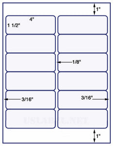 US3102-4''x11/2''-12 up #5197 on 8.5"x11"label sheet.