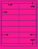 1,000 Fluorescent Pink Laser Only sheets with Permanent adhesive