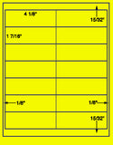 1,000 Fluorescent Yellow Laser Only sheets with Permanent adhesive
