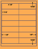 1,000 Fluorescent Orange Laser Only sheets wtih Permanent adhesive